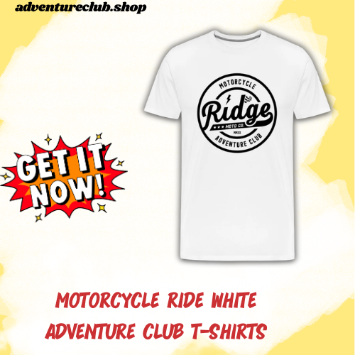 Motorcycle Ride White DTNK0607 Adventure Club T-Shirts